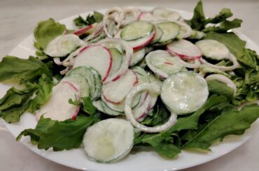 Cucumber salad that burns belly fat! My mother lost 10 kg in a month #cucumbers #radish #weightloss