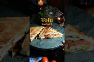 Quick & Easy Focaccia Tofu Sandwich | Healthy Vegetarian Delight!  #tofu #shorts #viralshorts