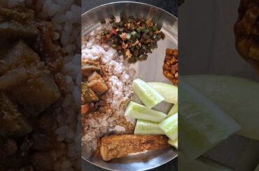 #healthy food #south lunch #French beans subji #brown rice