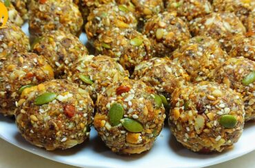 No Sugar No Jaggery Healthy Dry Fruits Laddu Recipe | Natural Energy Booster Ladoo for Back Pain