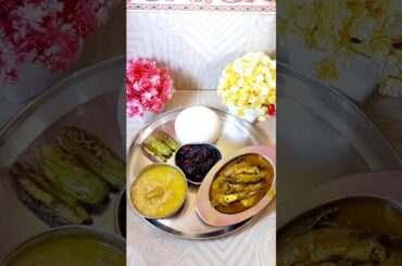 Healthy lunch thali ideas #food #lunch #indianfood #villagefood #thali #bengalifood #shorts