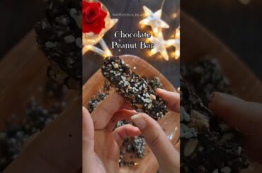 Just 2 Ingredients! Chocolate Peanut Bar #shorts #chocolatepeanutbar @HealthyliciousByAditiHA