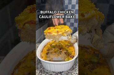 You want to eat better in 2025? Try this Buffalo Chicken Caulfilower Bake! | KETO | #shorts