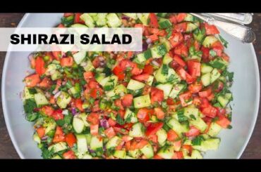 Shirazi Salad Recipe | Persian Cucumber Tomato Salad (Easy Salad Recipe)