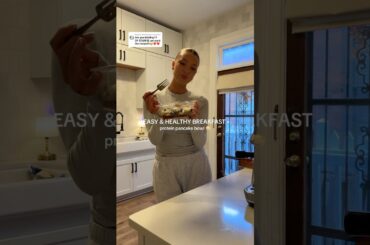 5 min protein pancake bowl! #healthyrecipes #easyrecipe #proteinpancakes #pancakebowl