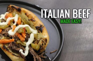 Chicago Italian Beef Sandwich Made EASY No Deli Slicer Needed!