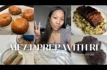 MEAL PREP W RI || 4 HEALTHY & DELICIOUS RECIPES FOR WEIGHT LOSS || RECIPES INCLUDED