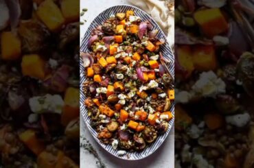 Healthy Roasted Veggie Lentil Salad Recipe | Loaded with Protein & Fiber #shorts #saladrecipe