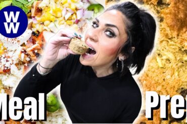 HEALTHY CLEAN EATING WW MEAL PREP -OATMEAL MUFFINS -STREET CORN CHICKEN BOWL & ZUCCHINI BANANA BREAD