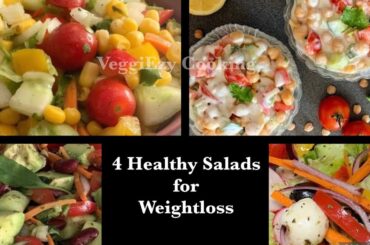 4 healthy salad recipes for weightloss | easy & tasty protein rich salad recipes to lose weight
