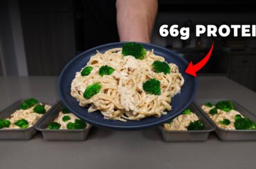 One Pot Chicken Alfredo Meal Prep for Fat Loss