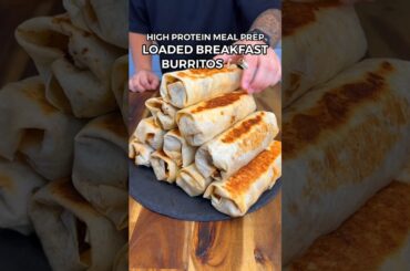 High Protein Meal Prep for Breakfast | Burritos #shorts