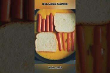 Eggs and Sausage Sandwich | ASMR Cooking Recipes #shorts #short