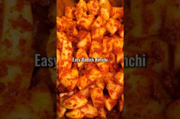 Radish kimchi is a probiotic food that supports gut health. Full recipe on pinned comment! #kimchi