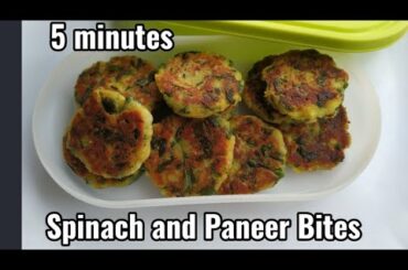 Instant Healthy Spinach & Paneer Morning Breakfast/Tiffin / Healthy Snacks for Kids for School
