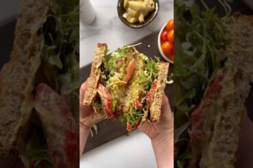 Mediterranean Veggie Sandwich: Part 7 of Sunday Sandwiches #vegetarian #sandwich #recipe