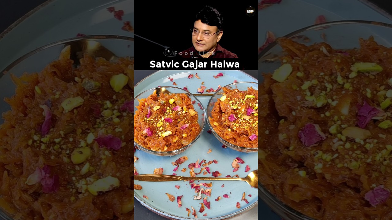 Manish Acharya’s Healthy Satvic Gajar Halwa Recipe #shorts Manish Acharya's Healthy Satvic Gajar Halwa Recipe #shorts