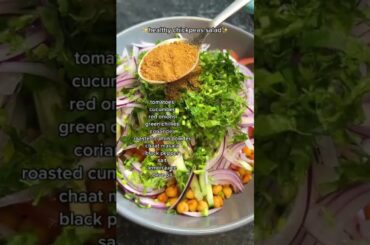 Healthy salad recipe #easyrecipe #recipes #healthy #chickpeas #shorts