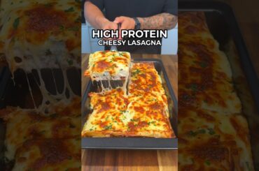 Healthy & Easy High Protein Lasagna Meal Prep! #mealprep #foodie #highprotein #healthyrecipes #food