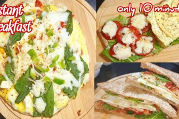 Instant breakfast In Just 10 minutes |New Healthy Breakfast Ideas |Egg Spinach Breakfast Recipes