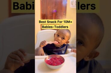 Snack For 10M+ Babies |Solid Food Ideas For 5Month Baby |Beetroot&Oats Recipe #babyfood #weightgain