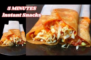 Easy &  Quick Snack  Make At Home | Instant Evening Snacks Recipe | Leftover Roti Recipe |