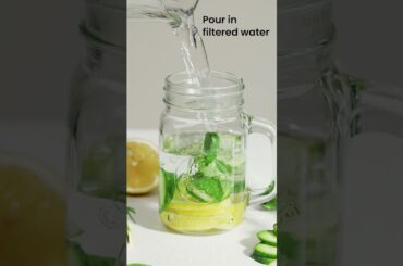 Detox water recipe for weight loss -- cucumber, lemon, mint