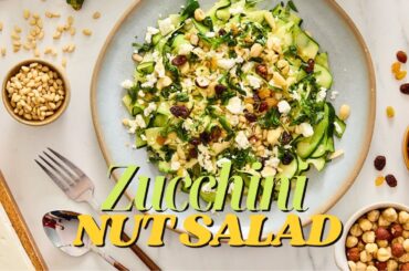 Zucchini, Feta, and Nut Salad Recipe