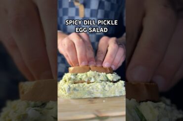 Spicy Dill Pickle Egg Salad. Perfect for weight loss! High protein & low calorie! #shorts