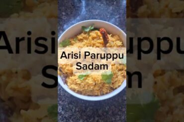 Arisi Paruppu Sadam | Venkatesh Bhat Style | Simple , Quick and Healthy Recipe #shorts #ytshorts
