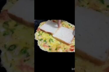 Eggs cheese bread omelette#easy way#healthy break fast#kids special