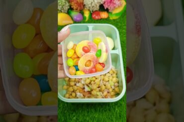 LUNCH BOX IDEA DAY 77| Chana Chat, Apple & Jellies| Healthy & Yummy #shorts #lunchboxideas