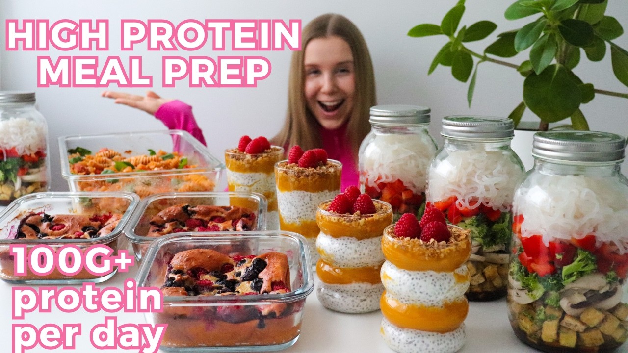 Healthy & High protein Meal Prep | 100G+ Protein Per Day! Healthy & High protein Meal Prep | 100G+ Protein Per Day!