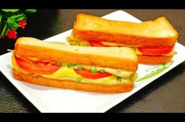 Easy Snacks Recipe At Home! It's So Delicious! Healthy Bread Toast Recipe! Easy Breakfast Recipes