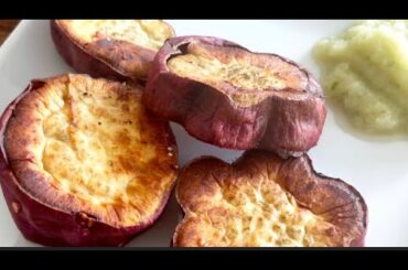 ROASTED SWEET POTATOES WITH SPICY ONION DIP || QUICK AND HEALTHY DINNER RECIPE