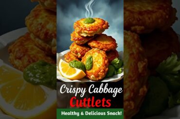 Crispy Cabbage Cutlets Recipe | Healthy Snack in Minutes! #cutlet  #snacks #shorts