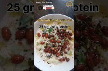 CURD OATS RICE "FOR LUNCH/ DINNER for  WEIGHT LOSS" #shorts#ytshorts #weightloss #diet#gym
