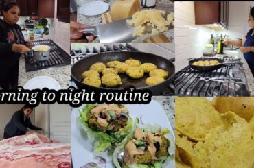 Day in my life| Healthy Lunch cauliflower chana tikki Lettuce wrap| How to make perfect Masala Poori