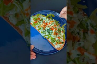 Egg Whites on Cottage cheese on Sourdough #shorts #asmr