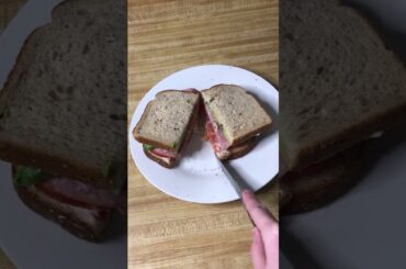 HAT Sandwich! #ham #avocado #tomato #fyp #sandwichrecipes #sandwich #mayo #saltandpepper #lunch