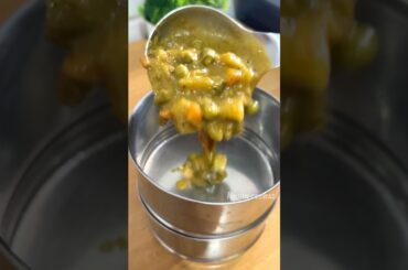 Lunch Recipe: Veg Sambar n Rice | Fruit #shortsfeed #lunchbox #lunchideas