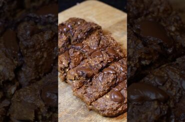 4 ingredient healthy chocolate brownie bars #food #cooking