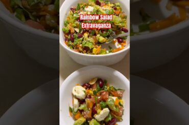 Rainbow Salad Extravaganza For Weight Loss #healthysnacks #recipe #homemade #vegiterian #short #fyp