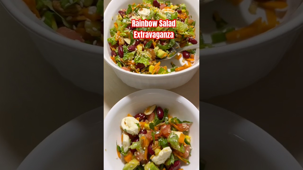 Rainbow Salad Extravaganza For Weight Loss #healthysnacks #recipe #homemade #vegiterian #short #fyp Rainbow Salad Extravaganza For Weight Loss #healthysnacks #recipe #homemade #vegiterian #short #fyp