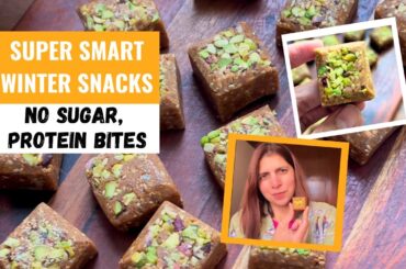 Badam Til Burfi Recipe | Healthy Winter Special Protein Rich Snack Almond Walnut and Jaggery Bites