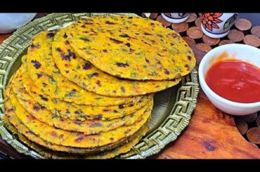 Dhebra | easy paratha for school tiffin lunch box recipe|  healthy methi na dhebra makai ka dhebra
