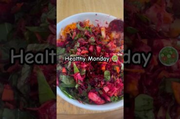 Healthy Monday #trending#vegan#salad#food#viralfood#lowcalorie#viralreels#saladbowl#hygiene#monday