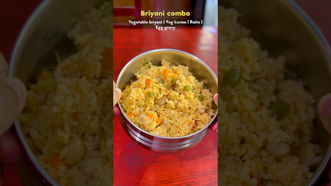 Today’s lunchbox recipe: Veg briyani with veg kurma #shortsfeed #lunchideas #lunchbox #pongal Today’s lunchbox recipe: Veg briyani with veg kurma #shortsfeed #lunchideas #lunchbox #pongal