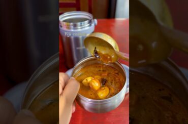 Today’s Lunchbox recipe: Pondu kulambu with soorakai poriyal #shortsfeed #lunchbox #lunchideas #yt