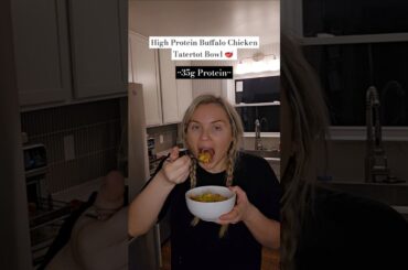 Buffalo Chicken Tatertot Bowls! #eating #yummy #yum #healthy #recipe #easymeal #healthyrecipe